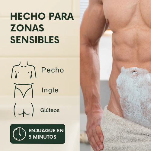 Botane Man – Crema Depilatoria Masculina con Aloe Vera (Resultados en 5 min)