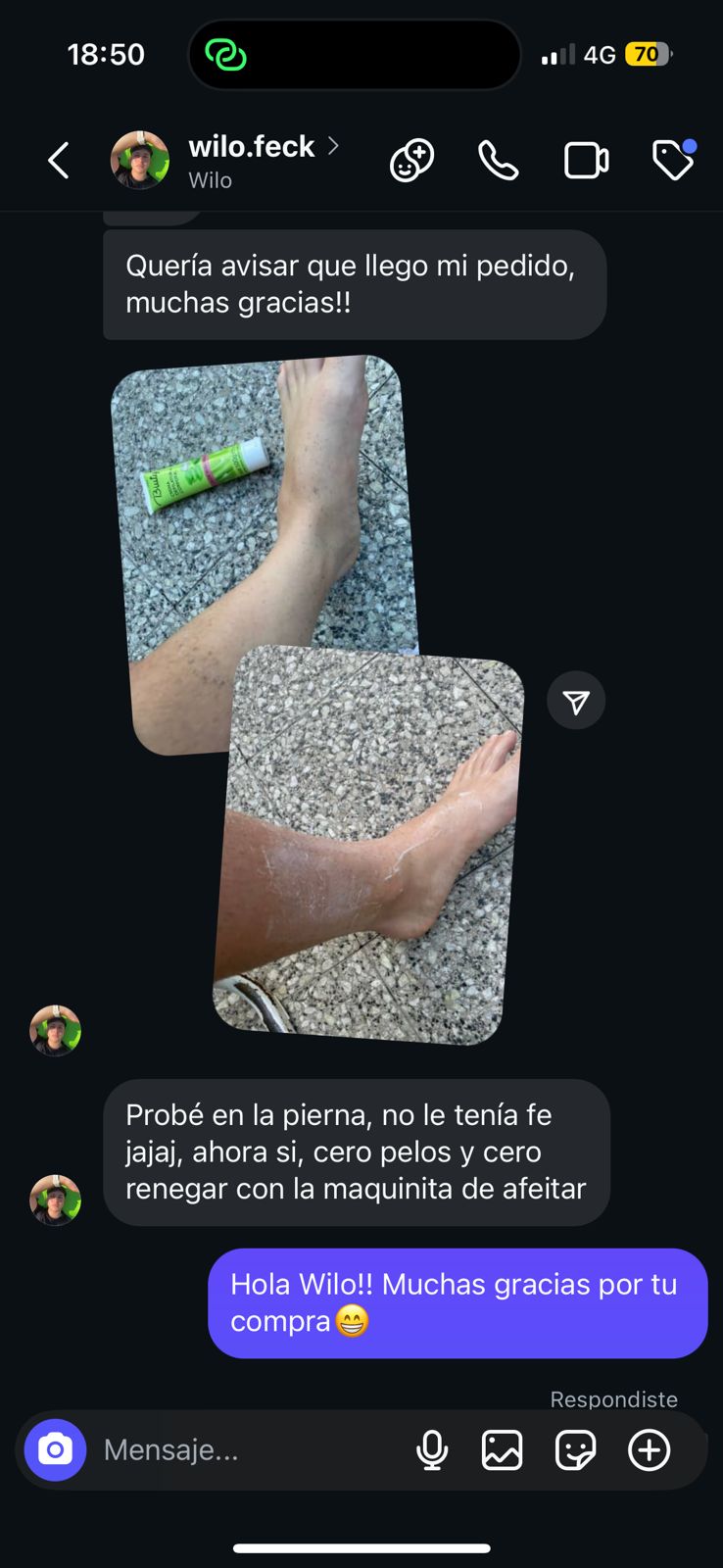 Testimonio real de cliente