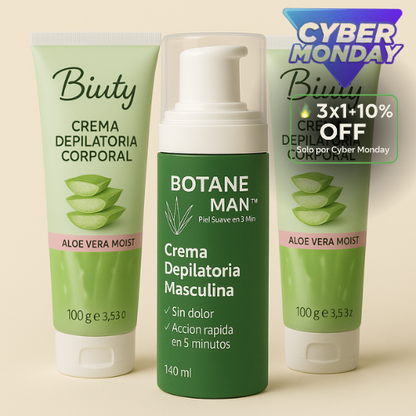 Botane Man – Crema Depilatoria Masculina con Aloe Vera (Resultados en 5 min)